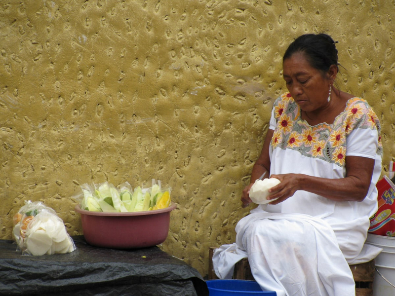 A fruit seller on the street