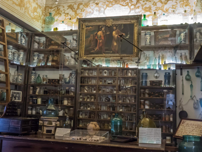 The monastery operated a pharmacy for villagers until it was disbanded in the 19th century