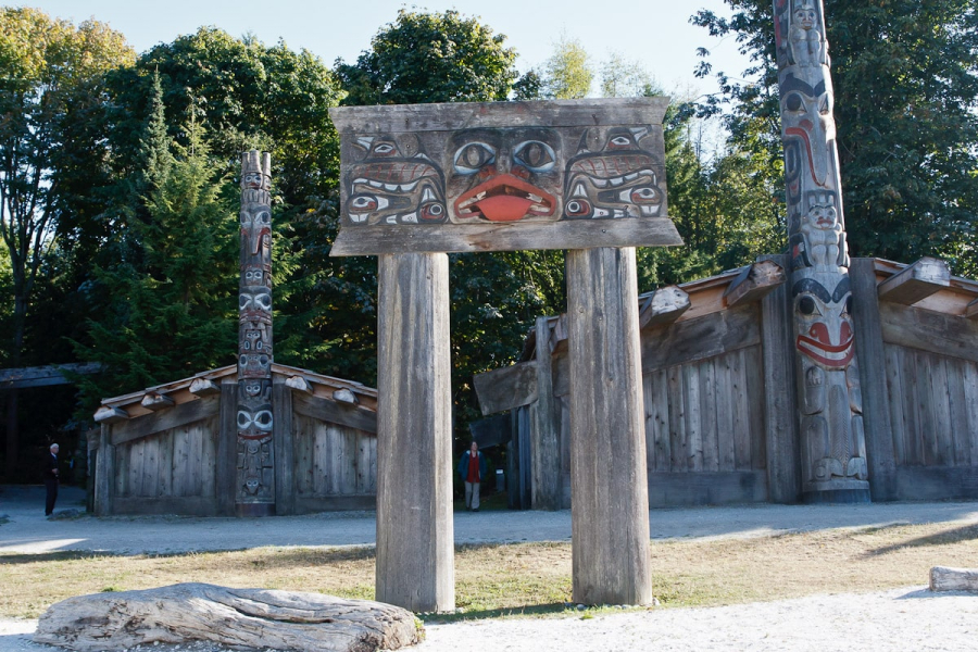 Reconstructed Haida village at the Museum of Anthropology