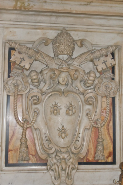 The bees on Bernini's canopy are the symbol of the papal Barbarini family