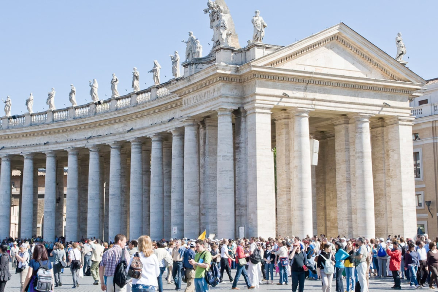 Tens of thousands of tourists visit St. Peter's every day