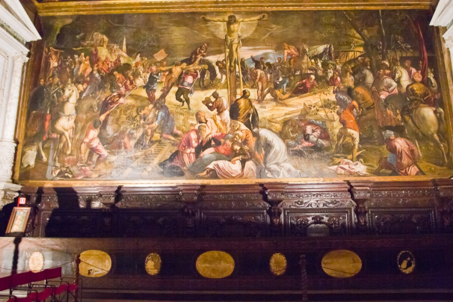 Tintoretto's wall-sized Crucifixion in the Scuola Grande di San Rocco.