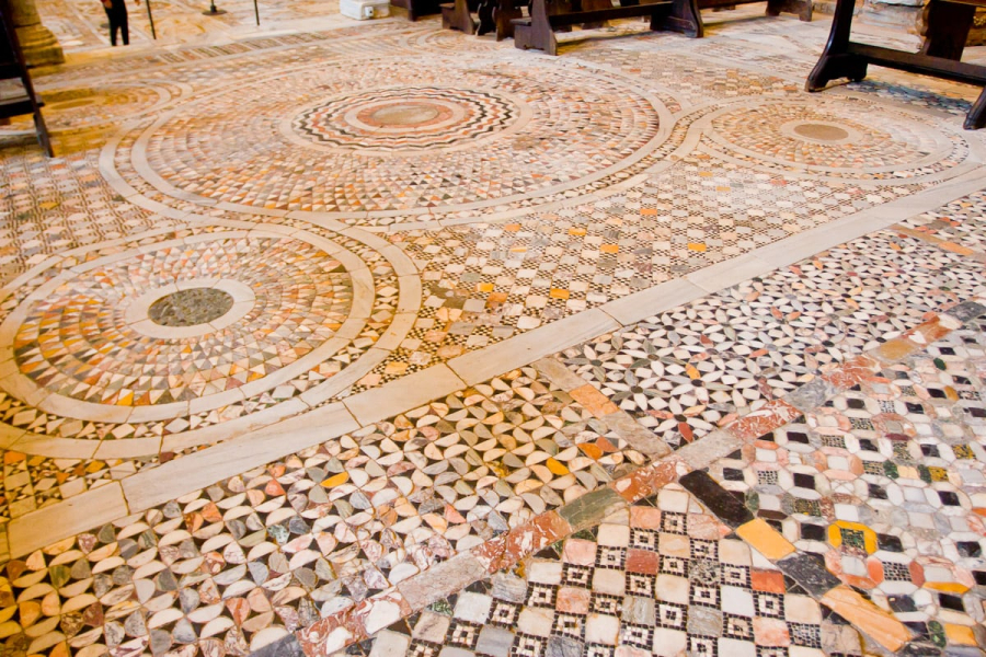 Another wonderful inlaid stone floor, this one from the 11th century