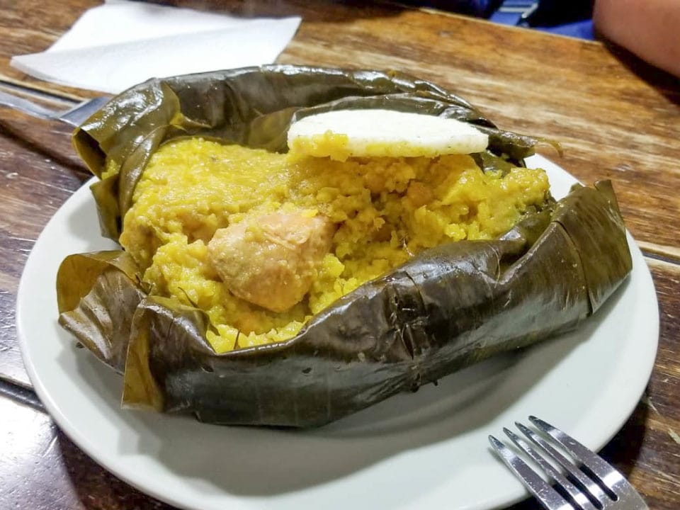 Tamale on a plate
