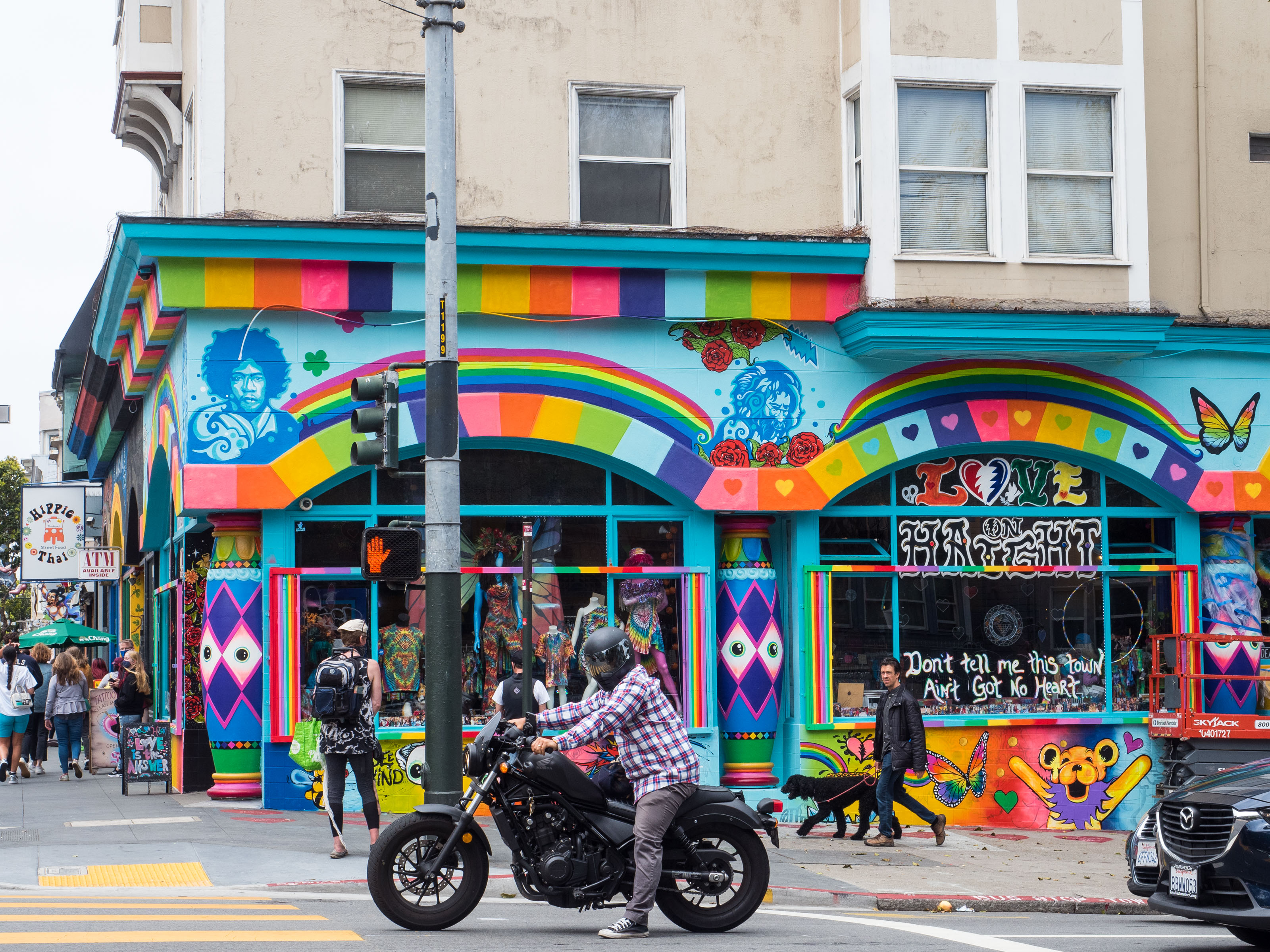 Brightly painted clothing store in Haight-Ashbury