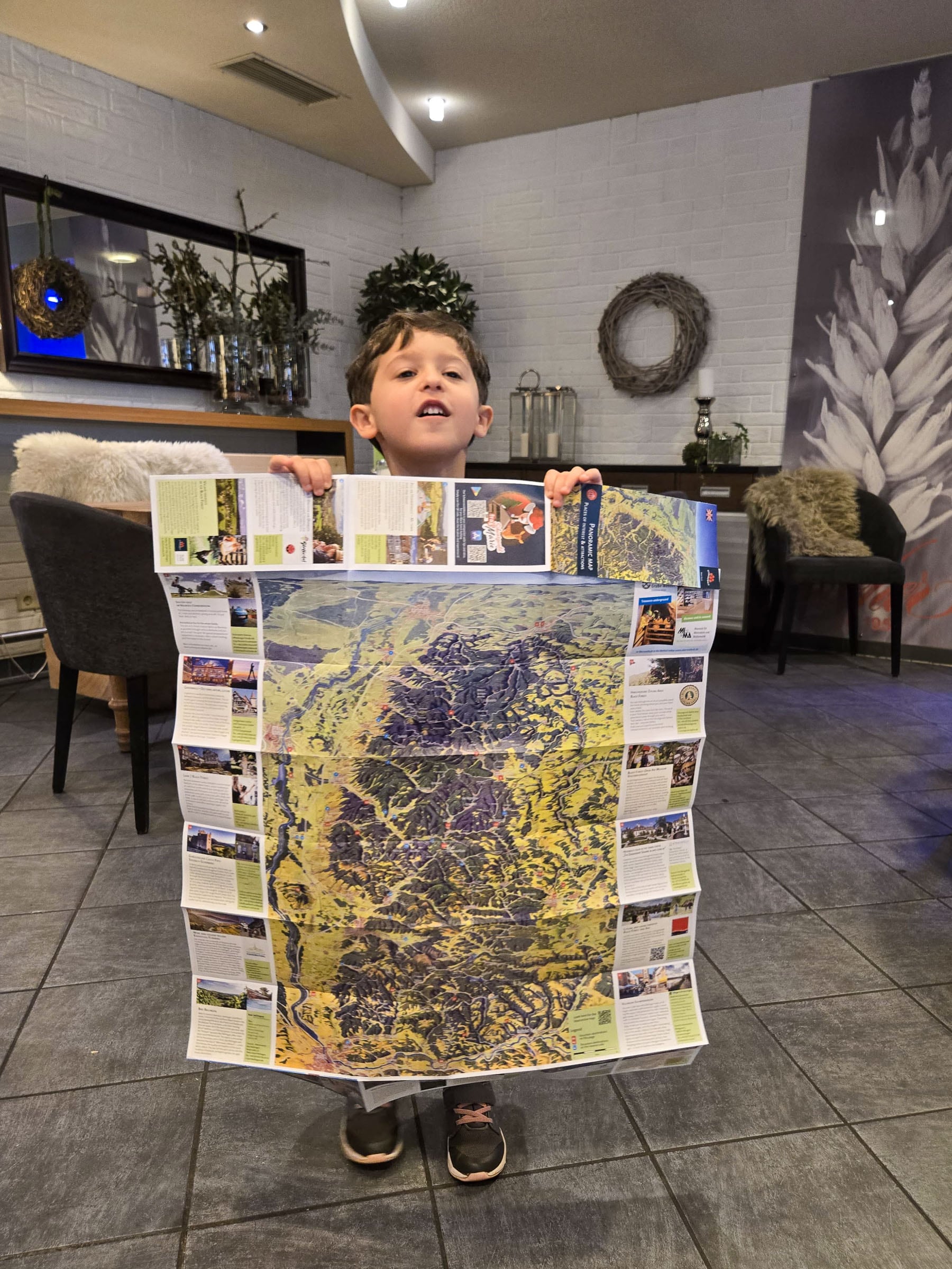 Naomi shows off a map of the Black Forest area